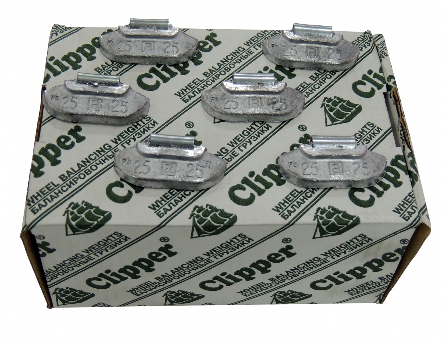 Грузики балансировочные для стальных дисков 25 г, 100 шт.