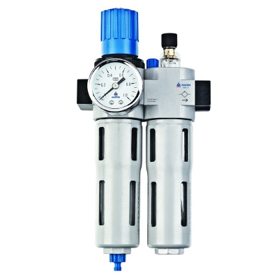 Фильтр влагоотделитель с редуктором и лубрикатор 1/4", 16 бар 