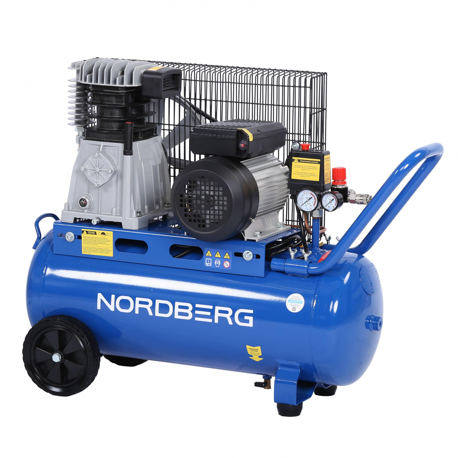 Компрессор поршневой с ременной передачей 220 В, ресивер 50 л, 446 л/мин