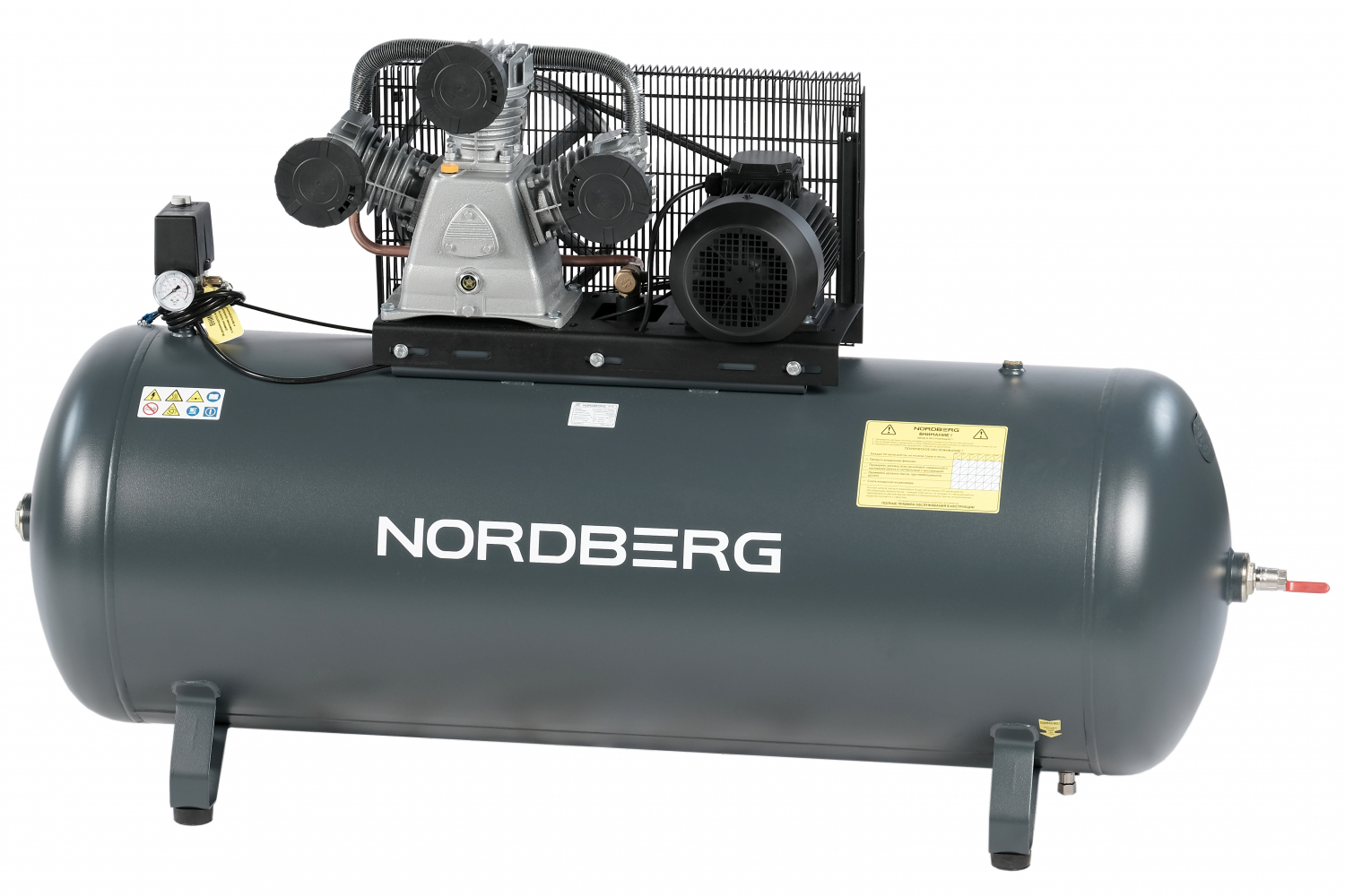 Компрессор поршневой с ременной передачей 380 В, ресивер 500 л, 950 л/мин