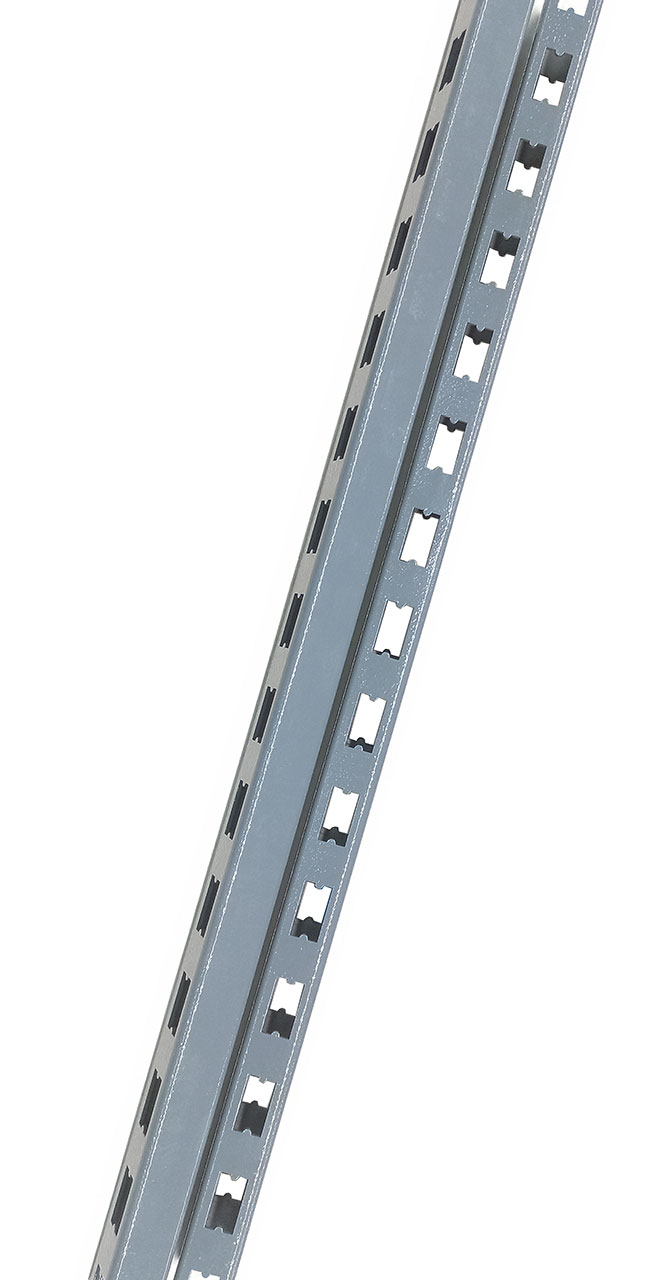 Стойка перфорированная 1100 мм, серая, 1 шт.