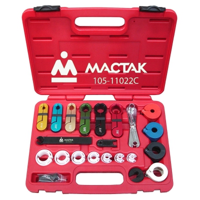 Набор размыкателей для топливной системы и втулок автокондиционера, кейс, 22 предмета 