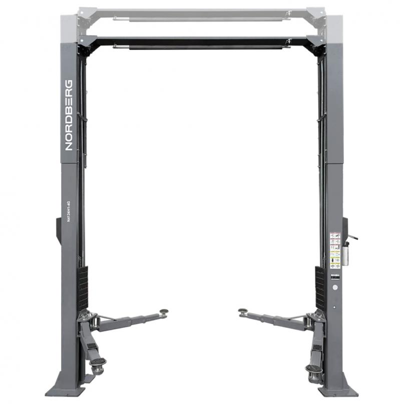 Подъемник двухстоечный 4 т, верхняя синхронизация, H=4,1 м, 380 В, серый