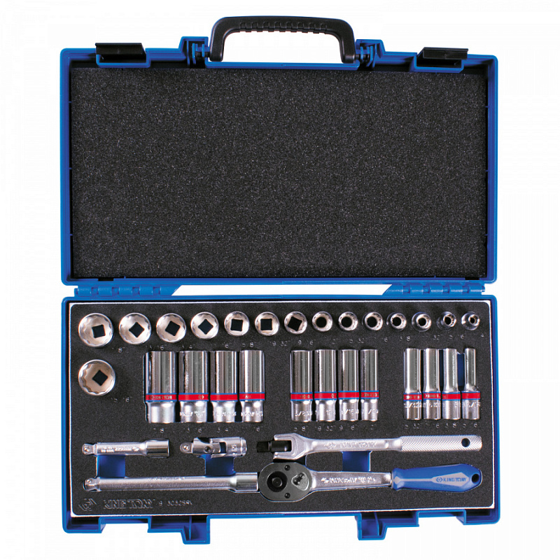 Набор торцевых головок с принадлежностями 3/8"", двенадцатигранные, 1/4""-15/16"" мм, 32 пред
