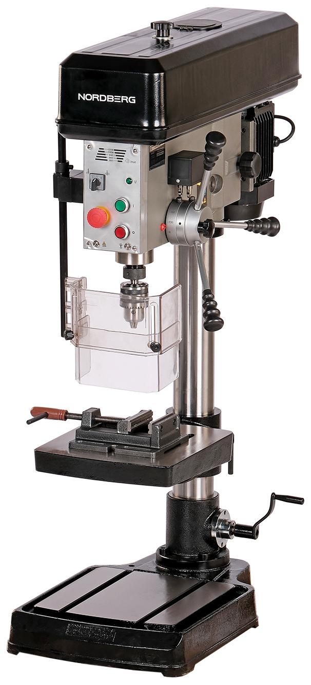 Станок сверлильный профессиональный с тисками, 1100 Вт, 25 мм, 5 скоростей, нарезание резьбы