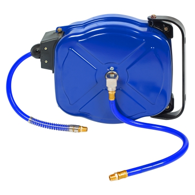 Шланг на автоматической катушке, ПУ 8х12 мм, 15 м, резьба 1/4"