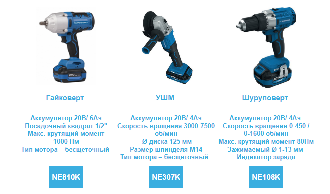 Новинки: Профессиональный аккумуляторный инструмент NORDBERG Новинки: Профессиональный аккумуляторный инструмент NORDBERG
