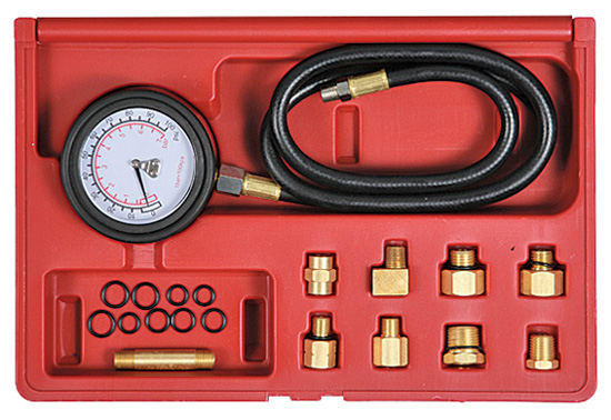 Манометр для измерения давления масла, 0-7 бар, комплект адаптеров 