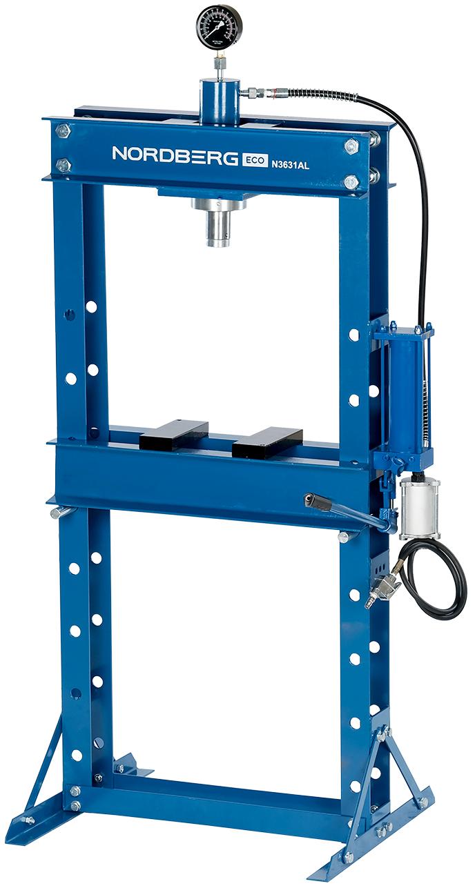 Пресс гидравлический 30 т, разборная рама, пневмопривод