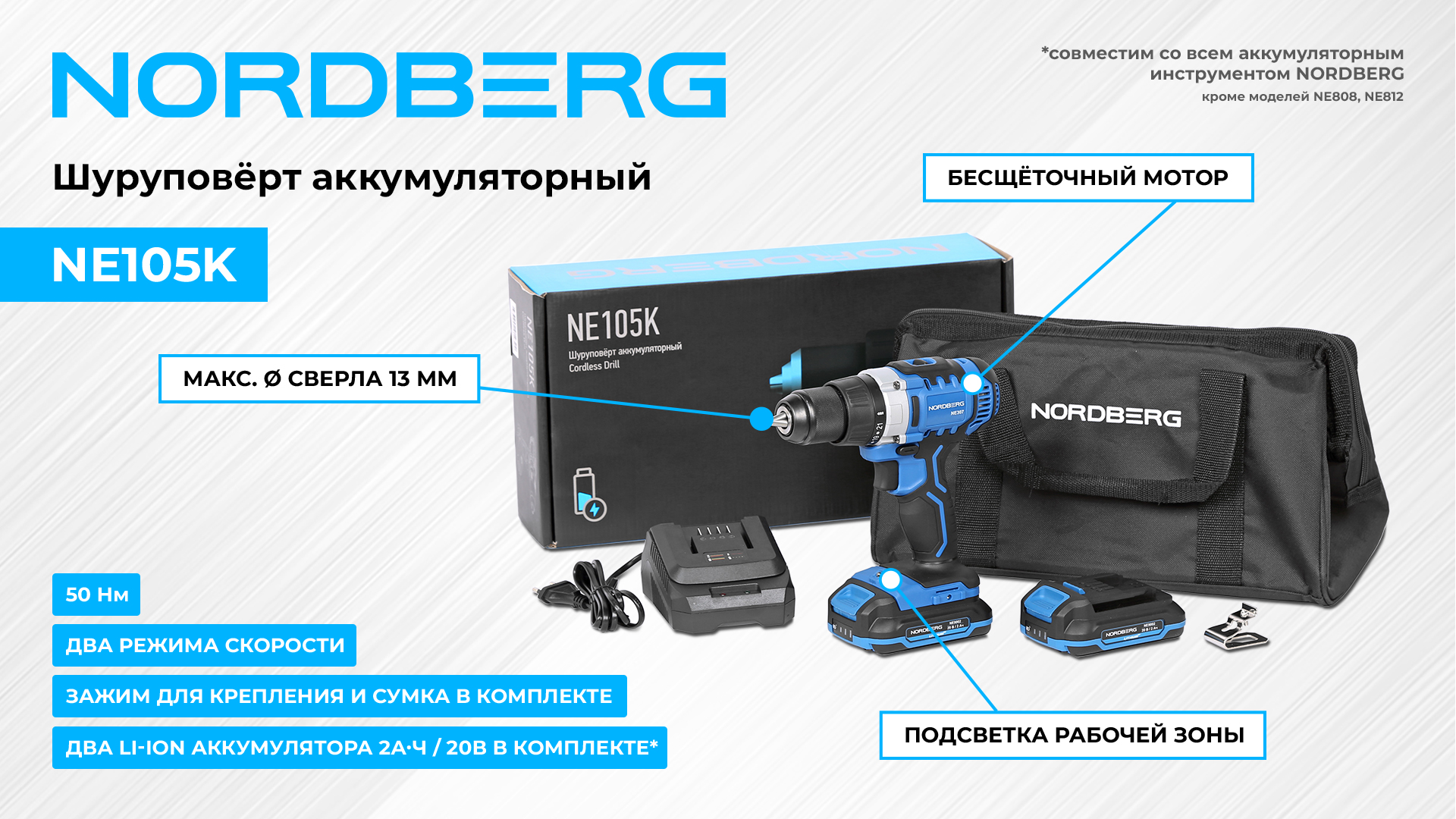 6 новинок аккумуляторного инструмента NORDBERG 6 новинок аккумуляторного инструмента NORDBERG