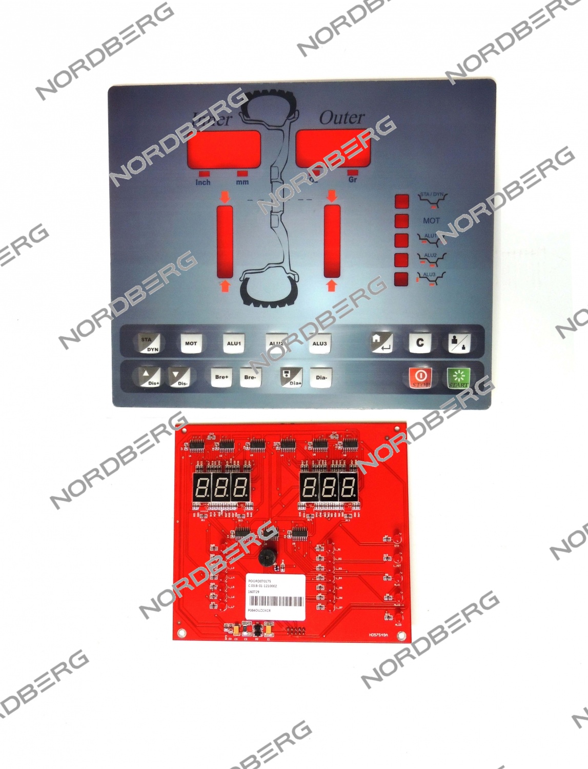 Дисплей с клавиатурой всборе для NORDBERG 4524C 