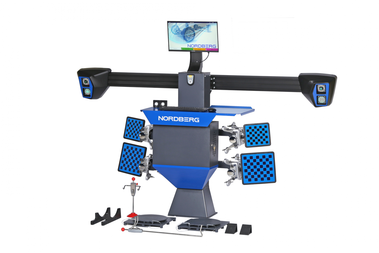 Стенд сход-развал 3D укороченная колонна для ям, синий