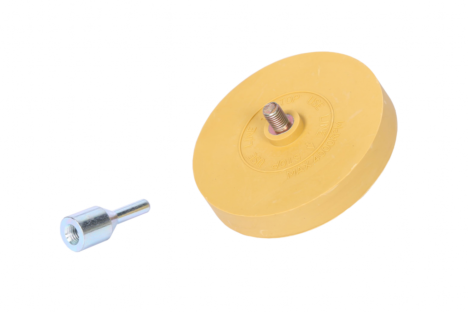 Диск зачистной резиновый 88 мм для удаления скотча и остатков клея с адаптером