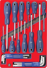 Набор отвёрток, шестигранников и TORX, ложемент, 27 предметов 