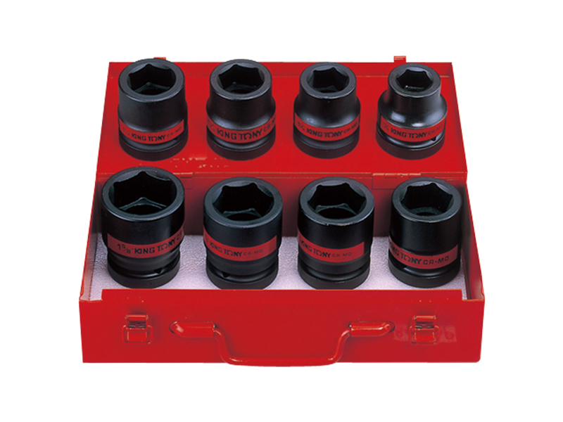 Набор ударных торцевых головок 1 шестигранные, 8 предметов 