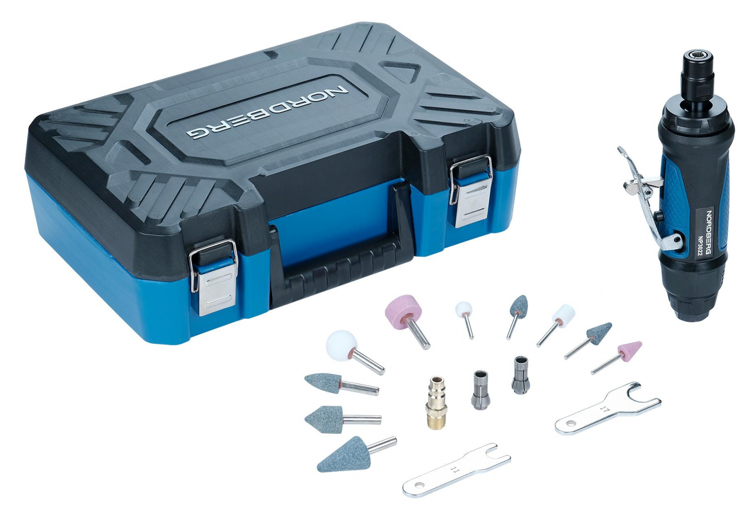 Пневмобормашинка с комплектом насадок 