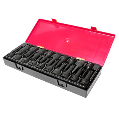 Набор головок торцевых 1/2" TORX, HEX ударных в кейсе 19шт. 