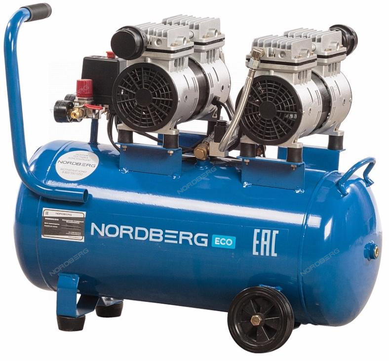 Компрессор поршневой безмасляный ECO, объем 50 л