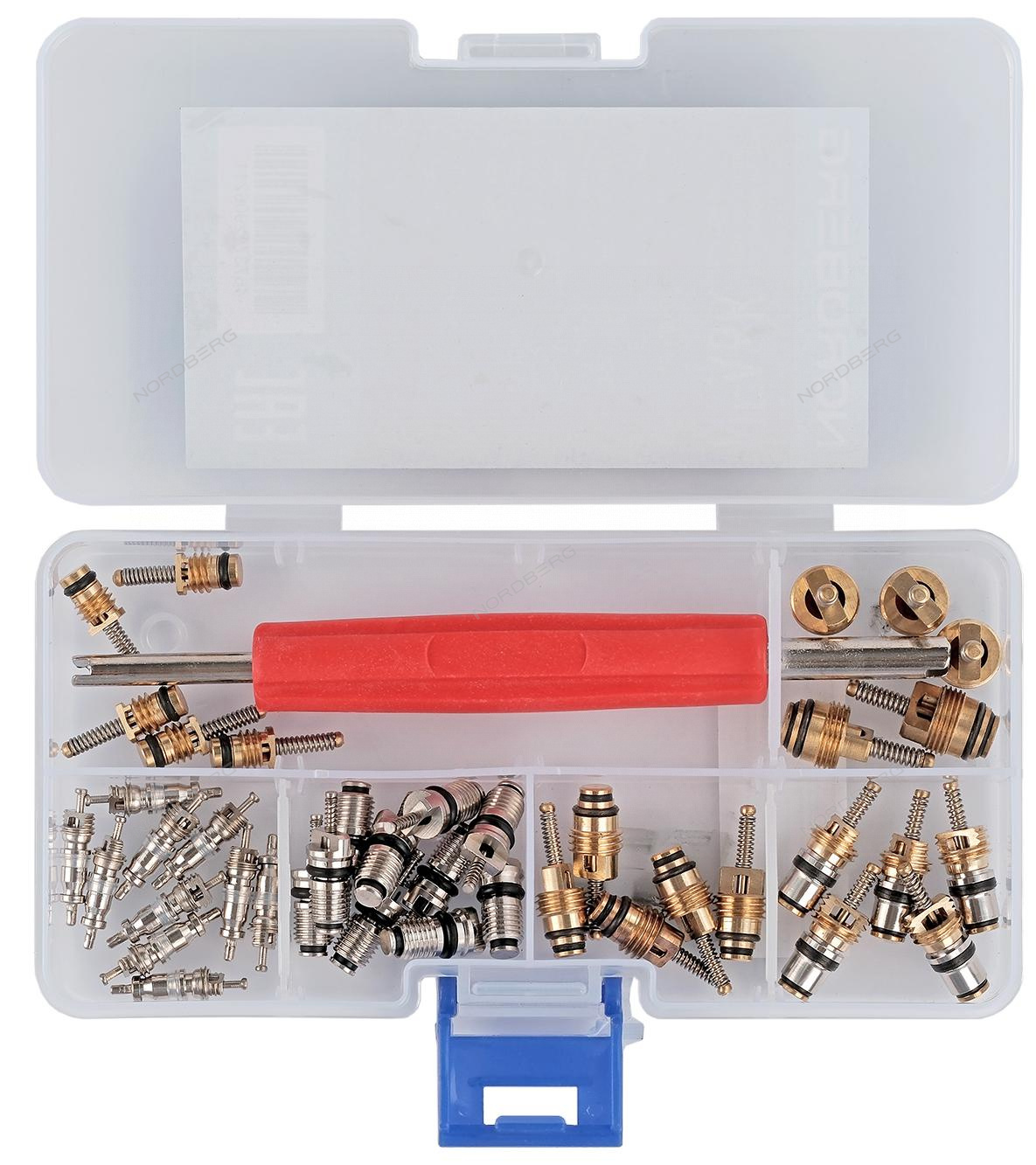 Набор ниппелей (золотников) для сервисных портов + универсальный сервисный ключ