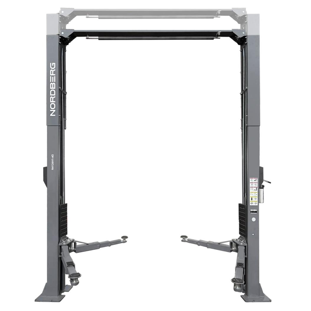 Подъемник двухстоечный 4 т, верхняя синхронизация, H=4,1 м, 220 В, серый