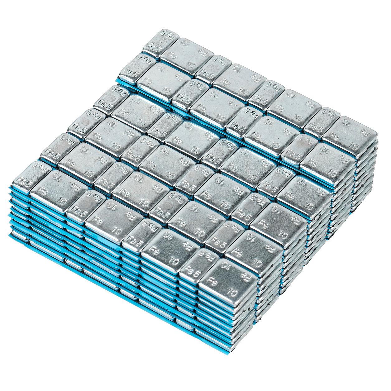 Грузики самоклеящиеся (4х5 г+4х10 г) Fe закругленные L=14 см, 50 лент