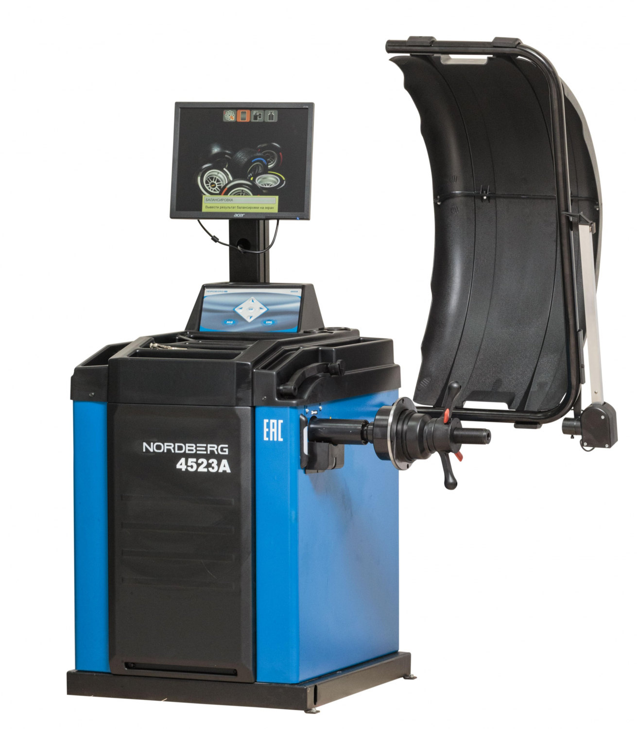 Станок балансировочный автомат с дисплеем, синий