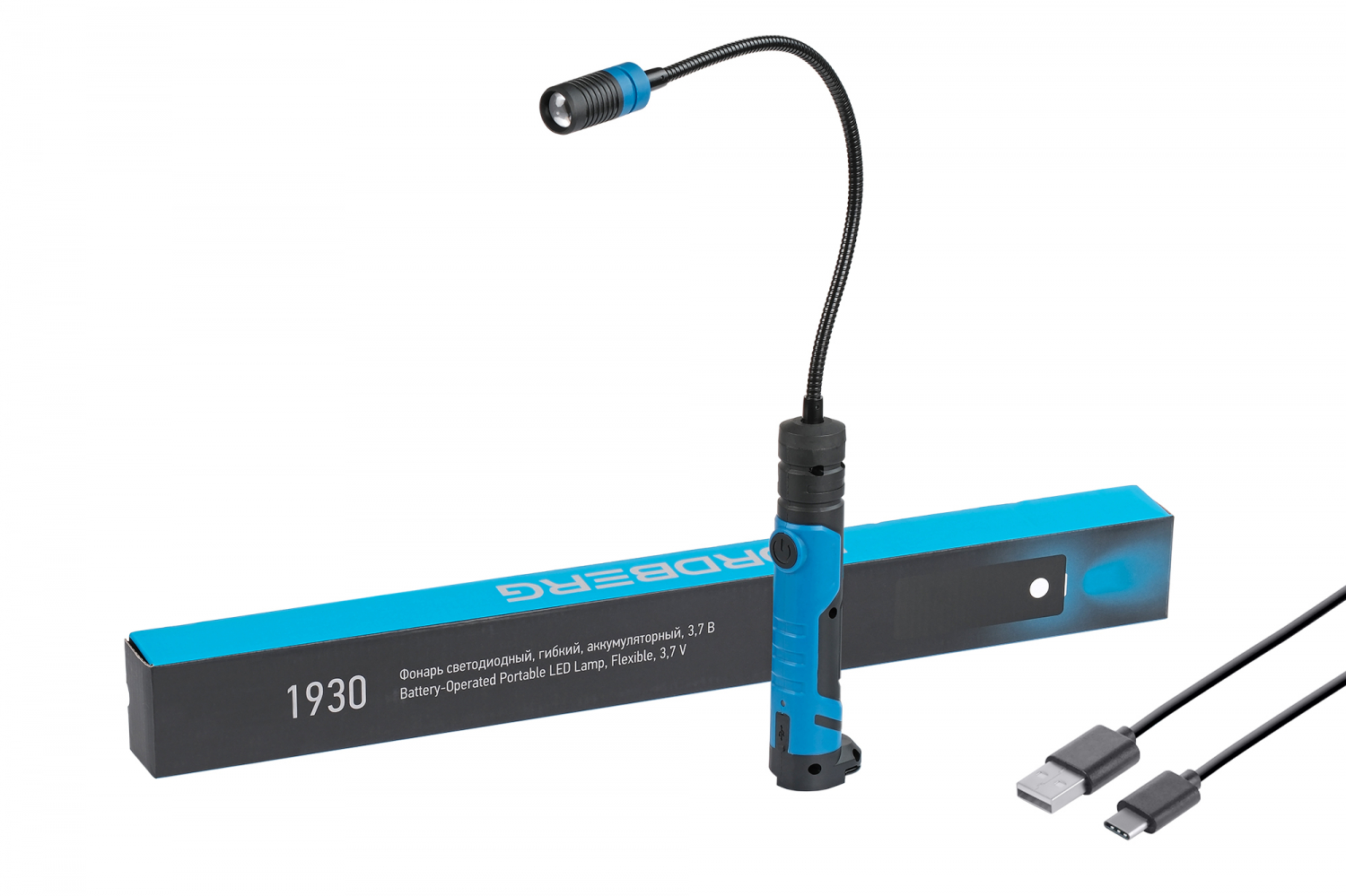 Фонарь светодиодный гибкий, аккумуляторный, 3,7 В 