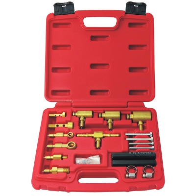 Набор для тестирования топливных систем впрыска азиатских автомобилей, кейс, 19 предметов 