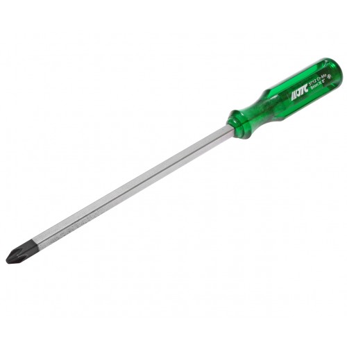 Отвертка крестовая PH 3.0х200мм со сквозным стержнем 