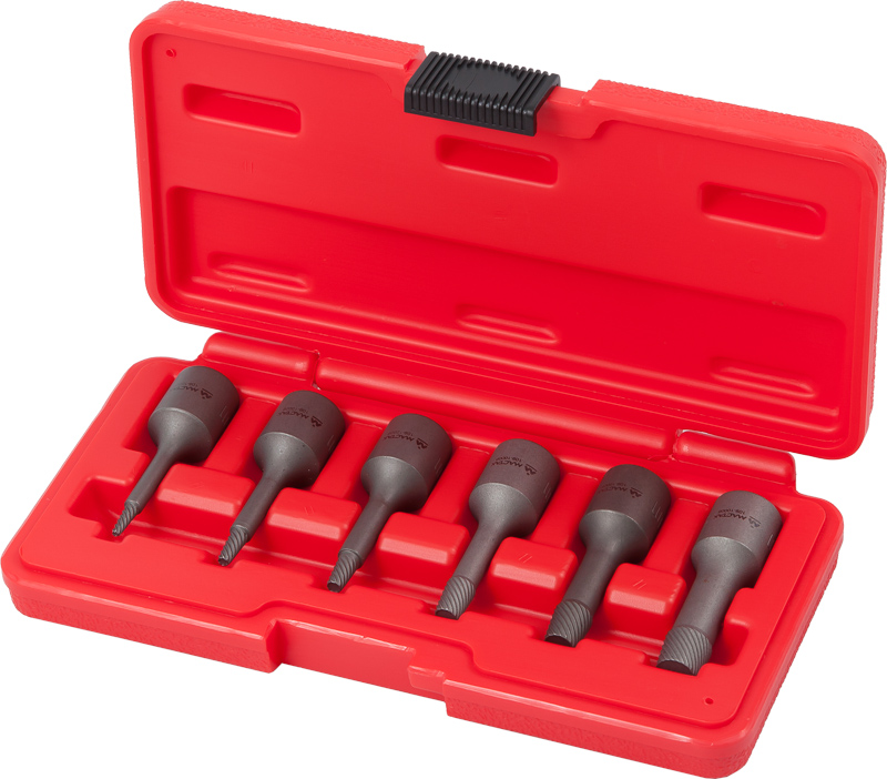 Набор экстракторов, под вороток 3/8" кейс, 6 предметов 