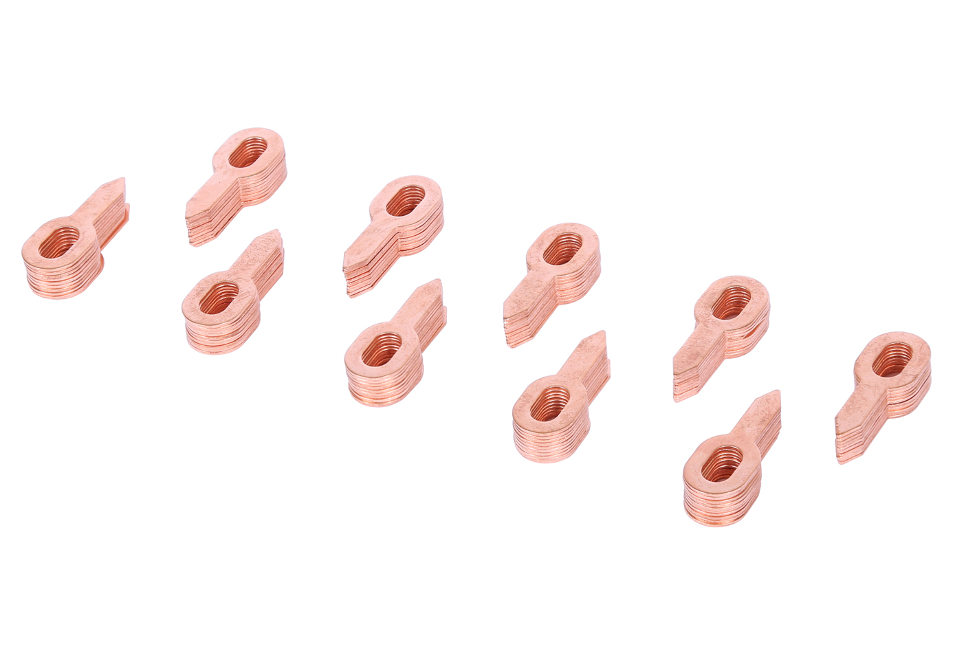 Шайбы овальные, омедненные, 100 шт.