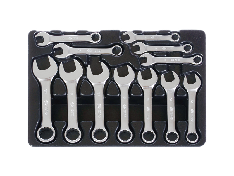 Набор укороченных комбинированных ключей, 12 предметов 