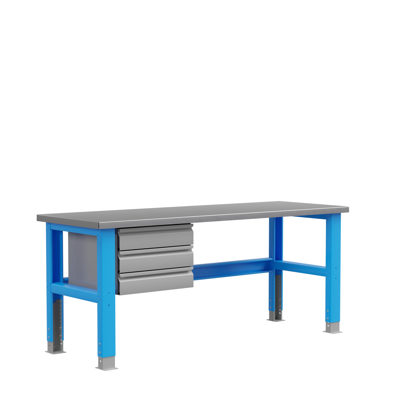 Стол металлический промышленный 2000 мм Place модуль с 3 ящиками