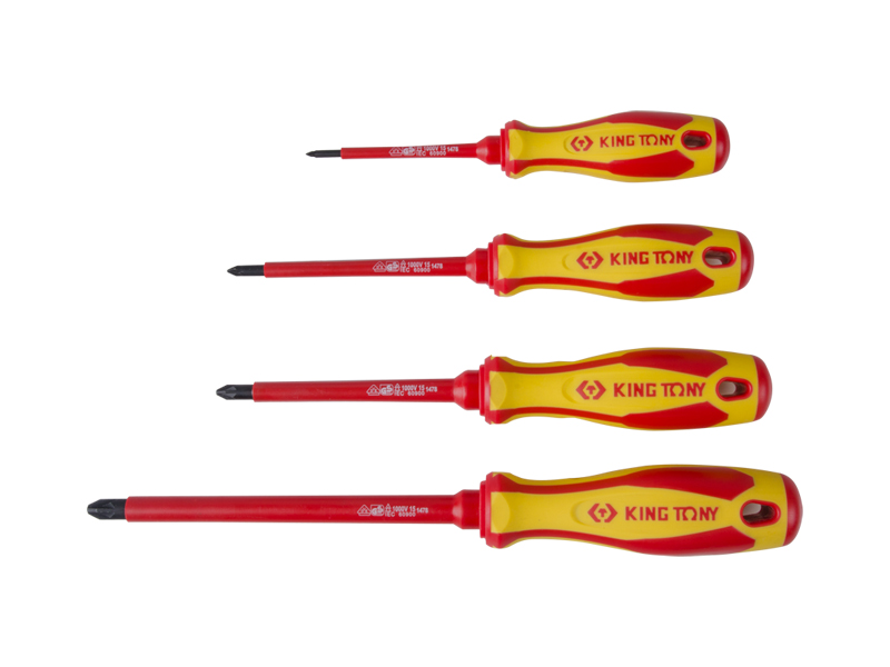 Отвертка крестовая  Pozidriv №2, 100 мм, диэлектрическая 