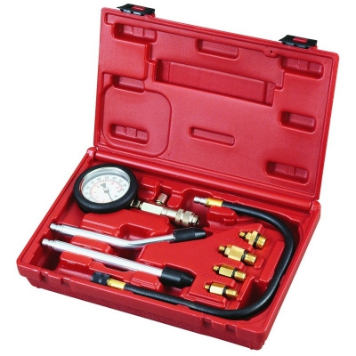 Компрессометр бензиновый, 0-20 атм, кейс, 8 предметов 