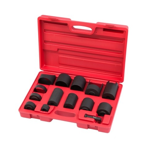 Набор оправок для монтажа и демонтажа сайлентблоков, кейс, 14 предметов 