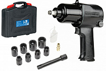 Пневмогайковерт ударный ECO 1/2" в кейсе, 850 Нм