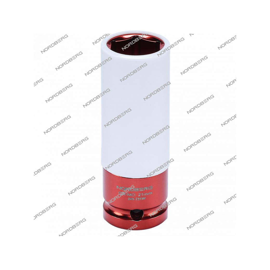 Головка торцевая ударная глубокая тонкостенная 1/2", 21 мм для колесных дисков NORDBERG 241-721W