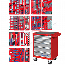 Набор инструментов "ЭКСПЕРТ" в красной тележке, 323 предмета