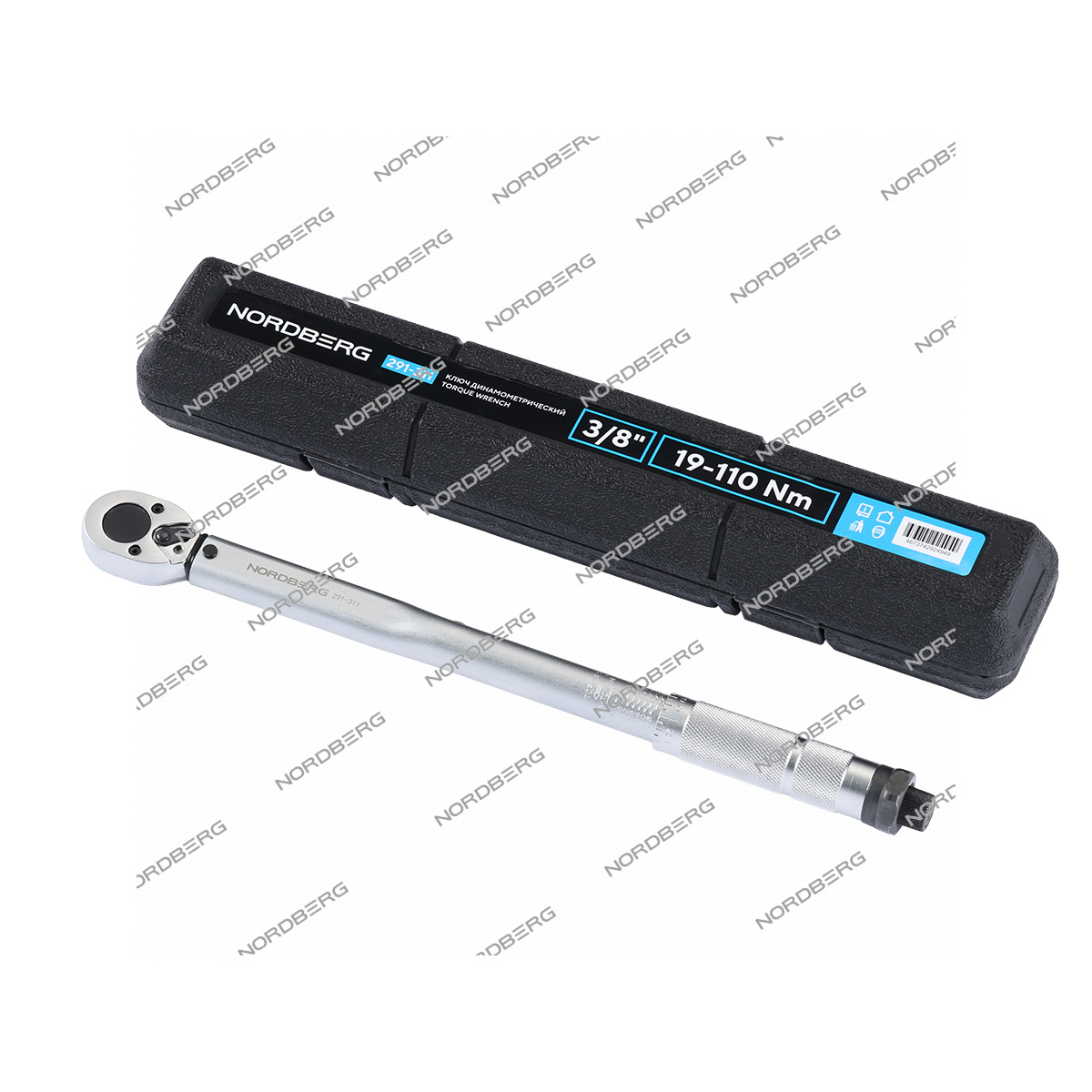 Ключ динамометрический 3/8", 19-110 Нм, в кейсе NORDBERG 291-311