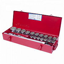 Набор торцевых головок с принадлежностями 1/2"", двенадцатигранные, 10-32 мм, 23 предмета