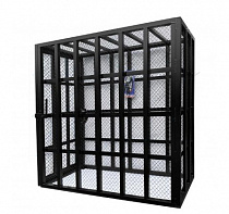 Клетка для безопасной накачки колес грузовых автомобилей