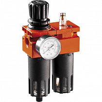 VEPA РЕГУЛЯТОР F454/3 с фильтром + лубрикатор 1/2" металлический корпус, с манометром
