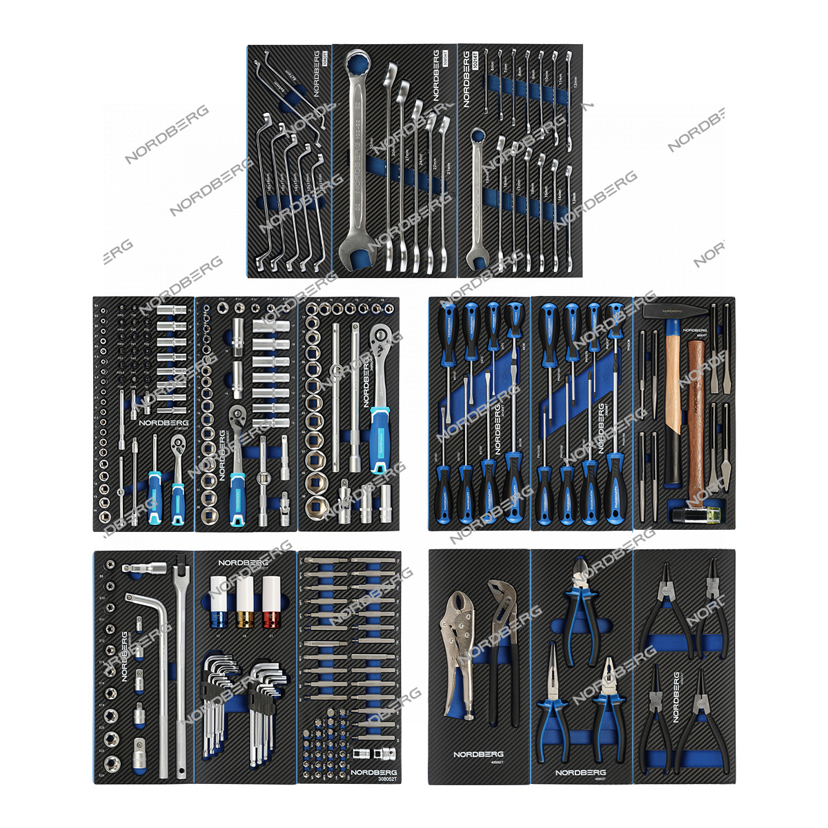 Набор инструментов 265 предметов NORDBERG TS15265 15 ложементов