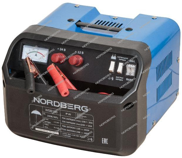 Пуско-зарядное устройство 12/24 В, 160 A NORDBERG WSB160