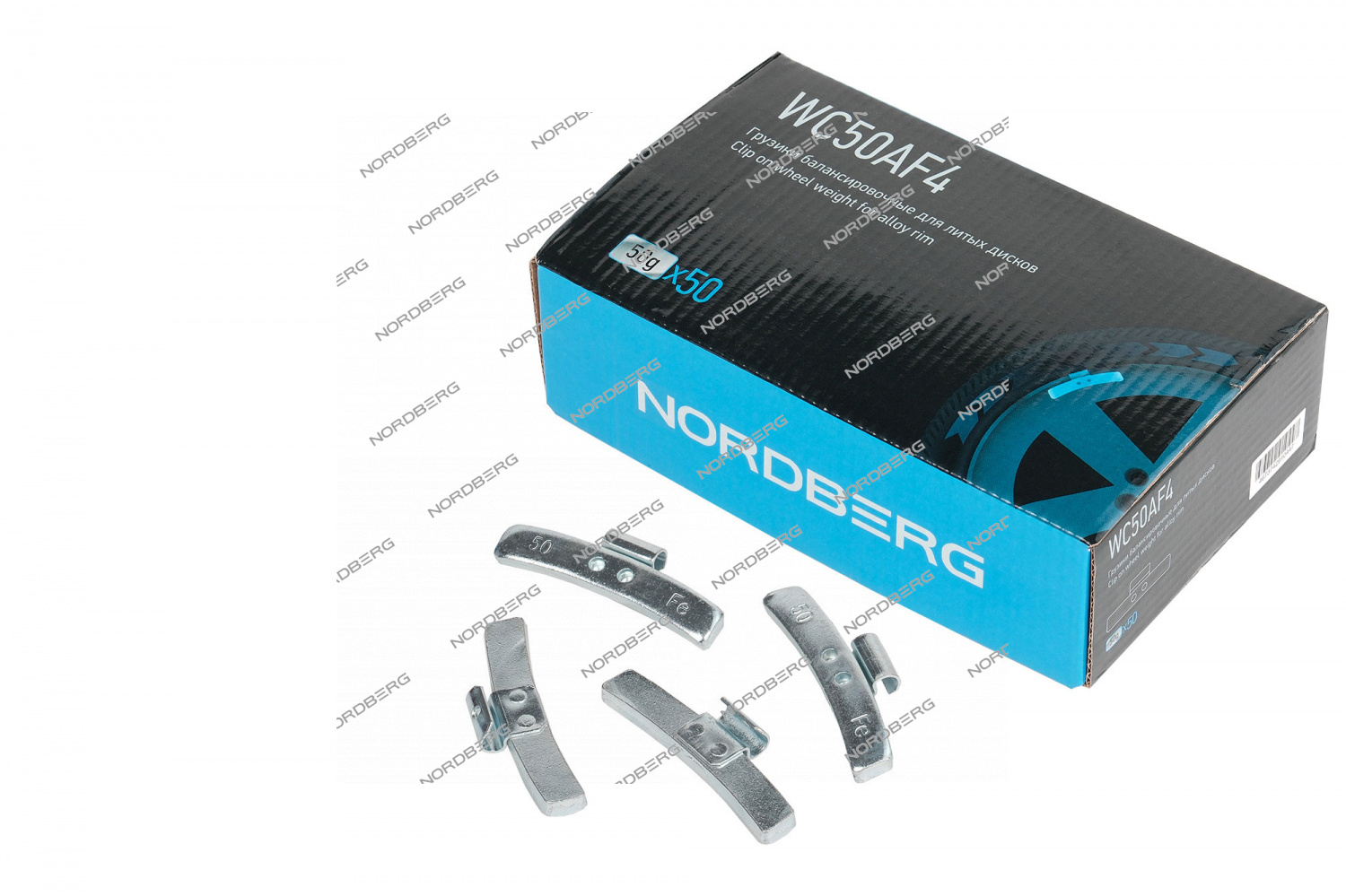 Грузики балансировочные для литых дисков Fe 50 г, 50 шт. NORDBERG WC50AF4