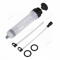 Шприц для заливки масла пластиковый с комплектом насадок, 200 мл