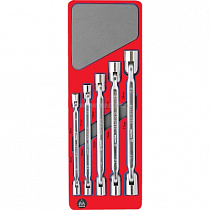 Набор шарнирных ключей, зеркальная полировка, ложемент, 5 предметов