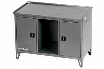 Верстак слесарный трехтумбовый, 2 серые створки