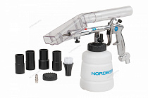 Пистолет моющий с металлической вращающейся насадкой, торнадор с комплектом насадок